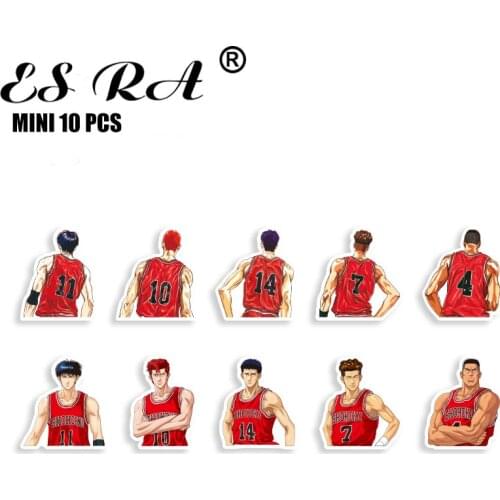 10 Pcs/Set 1.5" Funny Mobile Sticker for Boys Anime Slam Dunk Pegatinas Decal Waterproof for Laptop Helmet BottleNotebook Bottle