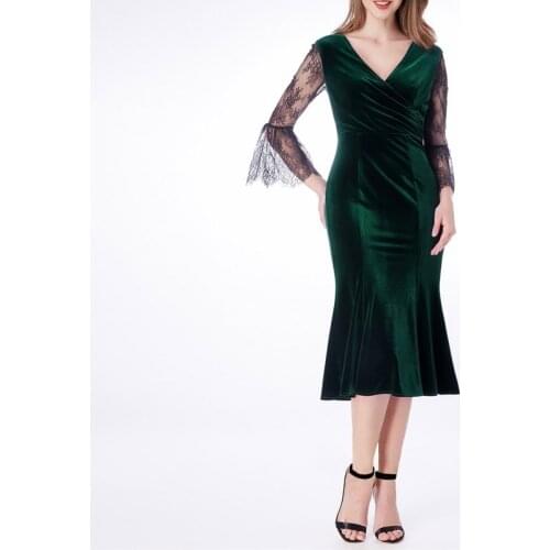 BAZIIINGAAA Women's Evening Dresses Below The Knee