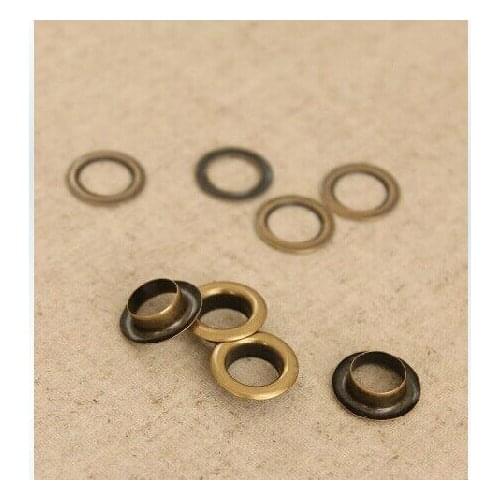 Free Shipping 500PCS 17mm Outer Diameter 10mm hole Eyelet ANtic Bronze Metal Brass Grommet