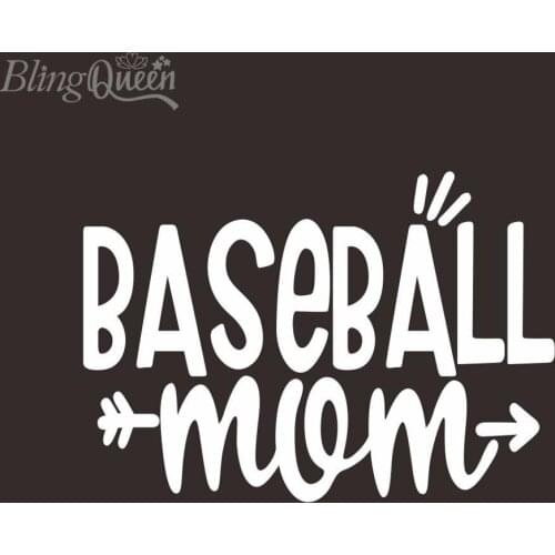 BlingQueen 12PCS/LOT Iron On Hot Fix Motifs Flock Vinyl Transfers Baseball Mom Design, Colors and Sizes can be customized