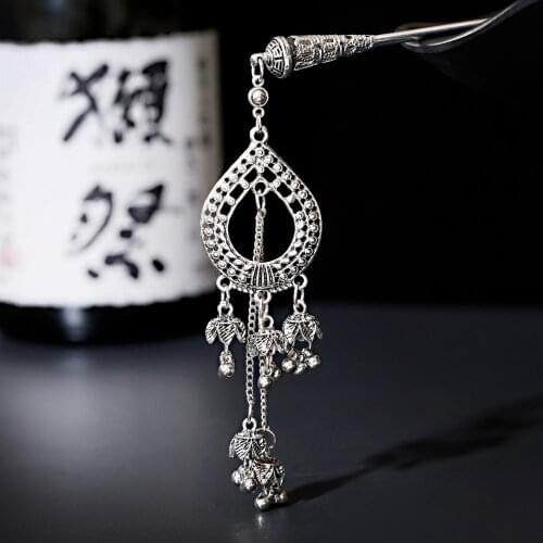 Bohemia Multi-Layered Bells Hair Pins Sticks For Hair Boho Crystal Tassel Chain Hairpins Women Accessories Vintage Jewelry Gifts