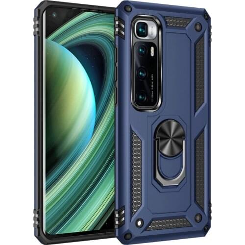 For Xiaomi Mi 10 Ultra Case Back Panel Metal Ring Holder TPU Bumper 360 Protect for Xiaomi 10 Ultra Case Mi10 10Ultra Shockproof