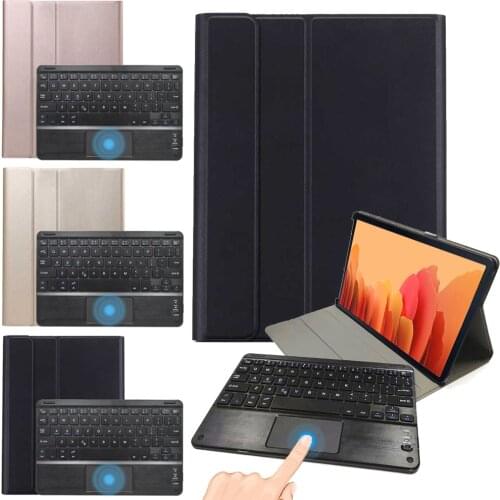 Case for Samsung Galaxy Tab A7 10.4 2020 Funda PU Leather Touchpad Keyboard Tablet Pen Slot Flip Case Cover for SM-T500 T505