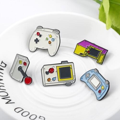 Game machine Enamel Brooches Childhood Memorized Pins Denim clothes bag Mini Cartoon Jewelry Gift