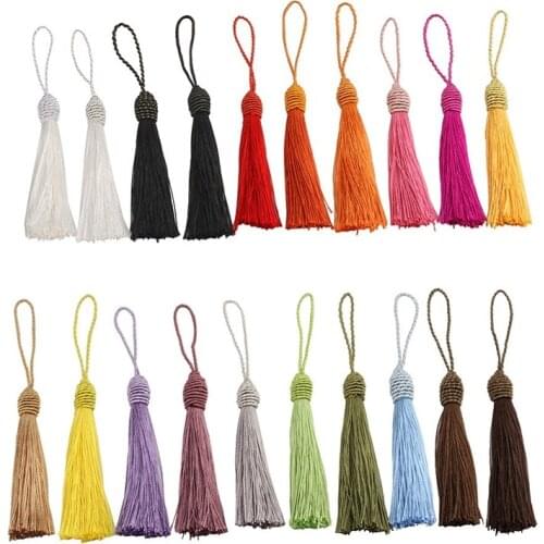 20Pcs 15cm Silk Tassel Fringe Sewing Bang Tassel Trim Key Tassels for Silk Tassels DIY Embellishment Curtain Accessories Parts