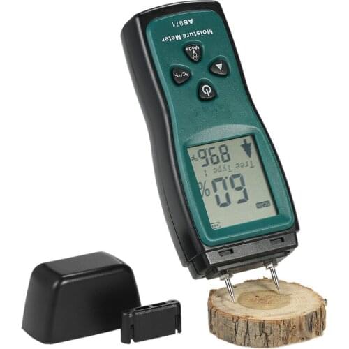 Hot Sale Smart Sensor AS971 Mini Wood Moisture Meter Digital LCD Meter 2 Pin Probe Range 2%~70% Detector High Accuracy Tester