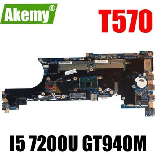 Akemy 448.0AB06.0011 Motherboard For Lenovo Thinkpad T570 P51S Notebook Motherboard CPU I5 7200U GT940M DDR4 100% Test Work