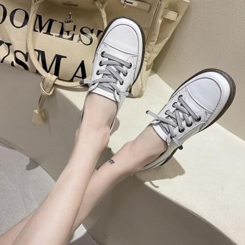 Fashion Womens Flat Shoes Spring Oxfords Casual Classic Solid Color PU Leather Shoes Women White Shoes Lacing Sneakers
