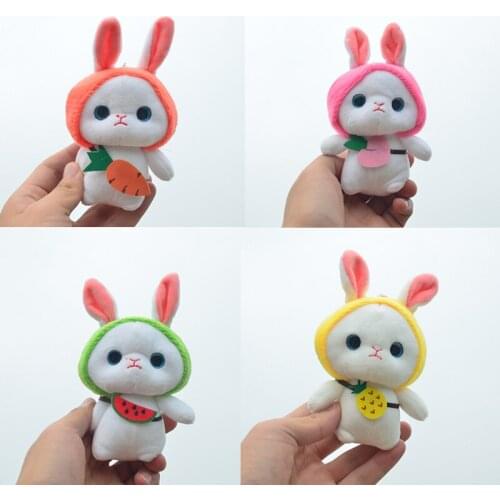 12CM RabbitStuffed Plush Toys Cute Pendant Dolls Gifts Birthday Wedding Party Decor Key chain bag hanging accessories