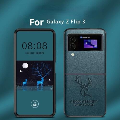 Leather Material New Case For Galaxy Z Flip 3 Case For Galaxy Z Flip3 5G Case