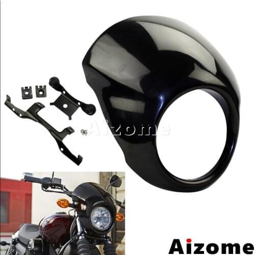 Motorcycle 5 3/4" Headlight Fairing Cut Out Headlamp Front Cover Cowl For Harley Street XG 500 XG 750 2014 2015 2016