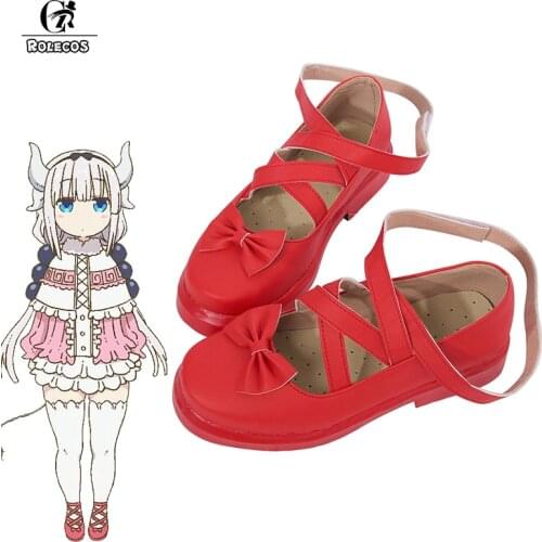 ROLECOS Kamui Kanna Lolita Shoes Kobayashi-san Chi no Maid Dragon Anime Cosplay Shoes Miss Kobayashis Dragon Maid