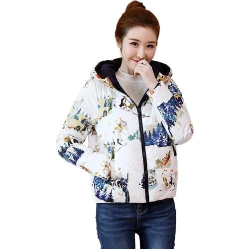 Women New Female Down Cotton Jacket Ladies Winter Women Parkas Short Casual Tops Women‘s Thicken Coat A273