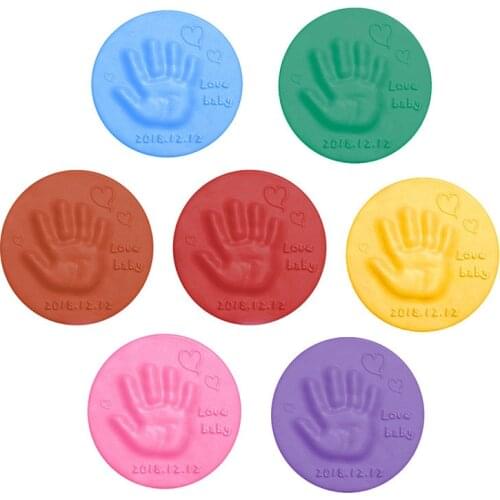 20g Baby Handprint Footprint Non-Toxic Soft Air Dry Clay Casting Parent-Child Polymer Hand Foot Inkpad Fingerprint Free Shipping