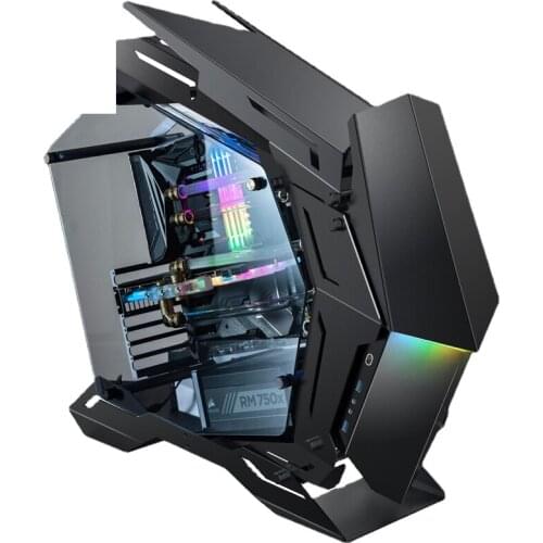 MOD-3 MechWarrior Project Computer Special-Shaped Chassis Open Desktop Tempered Glass Aluminum Panel