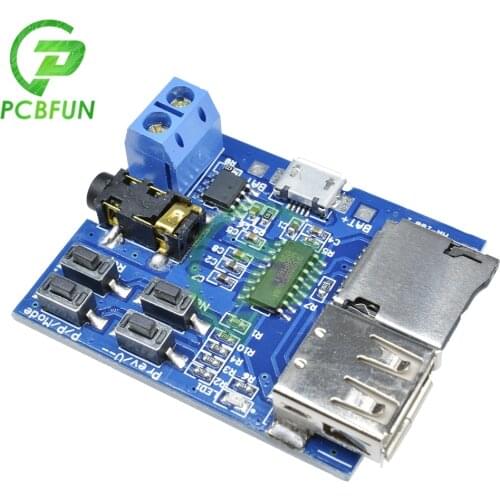 TF card U Disk MP3 Format Decoder Board Module Amplifier Decoding Audio Player 3.7-5.5V Micro USB Amplifier MP3 Decoder Board 5V