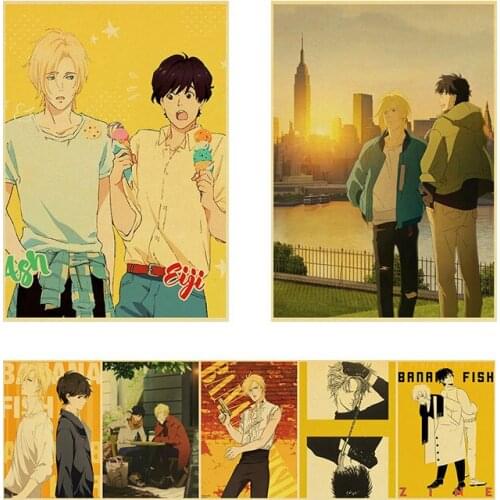WTQ Japanese Classic Anime Banana Fish Anime Posters Canvas Painting Retro Posters Wall Decor Wall Art Picture Home Decor