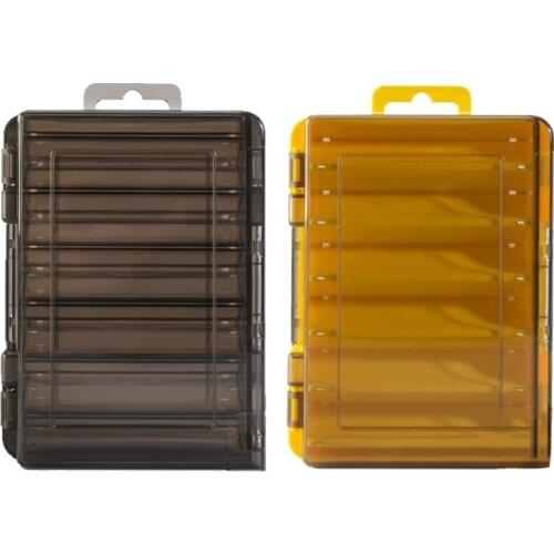 12 Compartments Fishing Tool Box Five Compartments Storage Box Fishing Gear Accessories Fake Bait Box Tackle Trays G99D