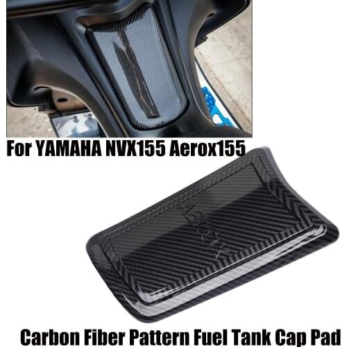 NVX155 Aerox155 Motorcycle Carbon Fiber Pattern Fuel Tank Cap Pad Fuel Gas Oil Tank Cover Protector For YAMAHA Aerox NVX 155