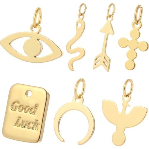 Snake Evil Blue Eye Desinger Charms for Jewelry Making Cute Animals Cross Earrings Charm Diy Pendant Necklace Bracelet Charms