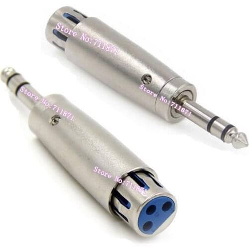 1/4 Stereo 6.35 Male 3Pin XLR Female Adapter connector 1/4 TRS stereo 6.35 XLR Cannon Connector Cannon XLR Female 6.35 Male