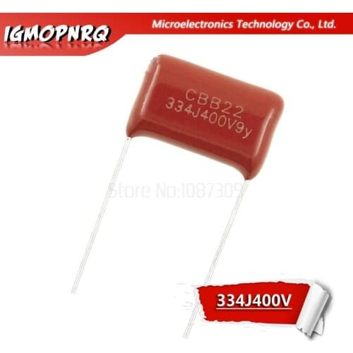 10PCS 400V334J 0.33UF Pitch 15mm 400V 330NF 334 igmopnrq CBB Polypropylene film capacitor new