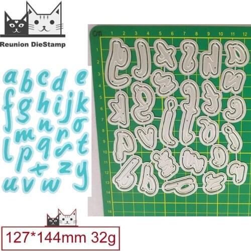 26 Lowercase Letters Metal Cutting Dies Scrapbooking Steel Craft Die Cut Embossing Paper Cards Stencils Christmas