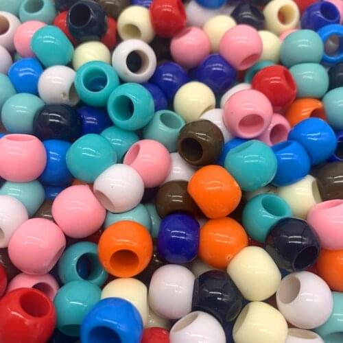 30pcs/lot 12x10mm Acrylic Spacer Beads Big Large Hole Beads For DIY Jewelry Making 17 Colors Pick