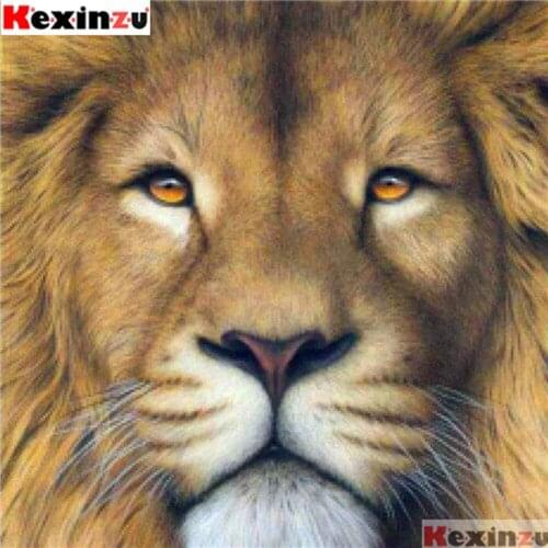 Kexinzu Full Square 5D DIY Diamond Painting"lion"3D Embroidery Cross Stitch Rhinestone Mosaic Home Decor Gift Xy@2503