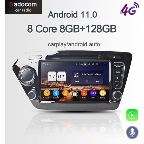 720P 8" PX6 2 din Android 10.0 8 Core 4G RAM 64G ROM Car DVD Player car radio 5.0 GPS RDS autoradio For kia rio 3 K2 2010-2015