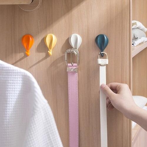 8/16pcs Hot Air Balloon Wall Hook Clothes Towel Mask Hanger Self-adhesive Bathroom Kitchen Crochet Key Organizer Home Decor