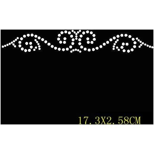 Free shipping hot selling swirl design for Dance Leggings Hotfix Rhinesstones Iron on Heat Transfer Patch