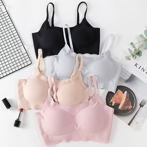 Seamless no steel ring gather sleep large size shockproof vest yoga sports bra underwear women