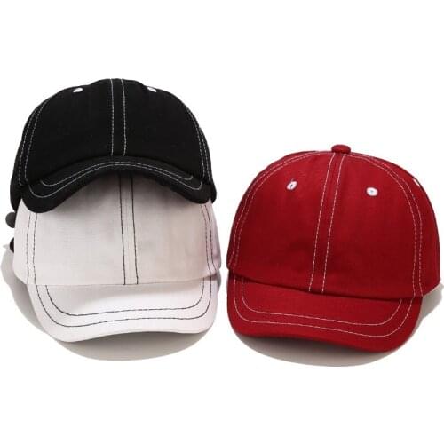 Short Brim Solid Color Adjustable Unisex Baseball Cap Korean Version Spring Summer Women Fashion New Dad Hat Snapback