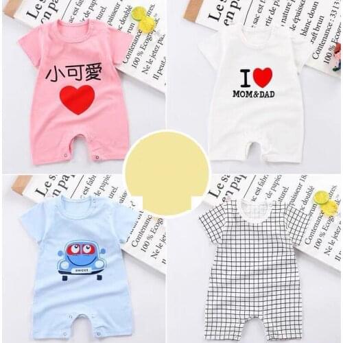 Baby Girls Romper Summer Infant Unisex Newborn Short Sleeve One-pieces Jumpsuits Cotton Kids Baby Boys Climbing Clothes Outfits