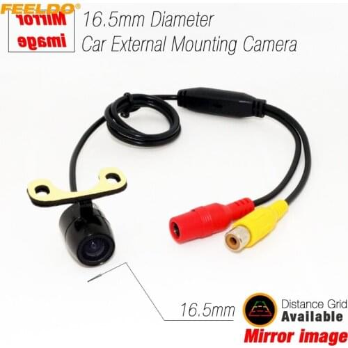 FEELDO 1Set Universal Wide angle 170 Degree Car Rear View Camera With Distance Grid Waterproof