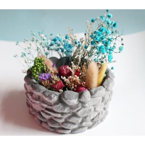 DIY Homemade Cement flower pot mold stone flower pot mold antique bonsai succulent flower pot mold desktop decoration