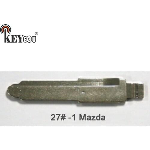 KEYECU 10x KEYDIY Universal Remotes Flip Key Blade 27# -1 , Maz24R for Mazda