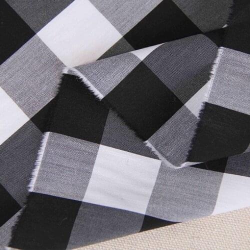 Plaid fabric spot cotton jersey stretch fabric
