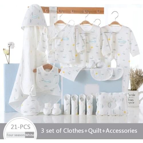 Newborn Unisex Baby Clothing Set 100%Cotton Soft Infant Clothes Baby Romper Jumpsuit Underwear Clothes Suit Baby Shower Gift