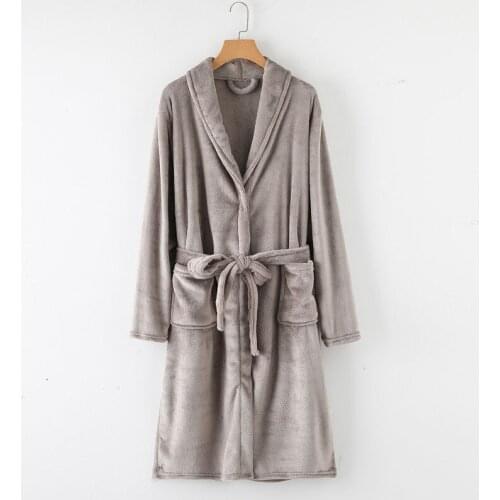 Coral Velvet Towel Robe Soft Bathrobe Couple Robe Pajamas Women 's Hotel Robe Maternity Dress 's Leisure Home Men Bath Towel