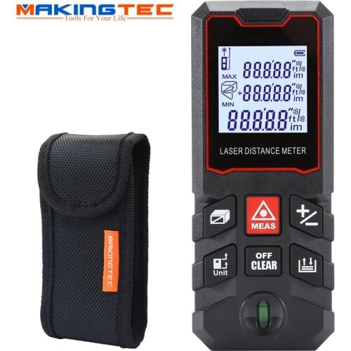 MAKINGTEC Laser Meter Laser Distance measure 40M Digital Tape Measuring Device Laser Roulette Digital RangeFinder Tape Measure