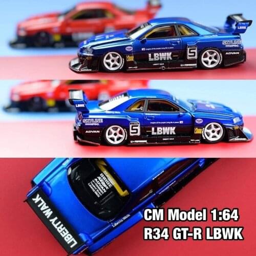 1:64 CM Model LB Performance LBWK Nissan Skyline ER34 Resin DieCast Model Car