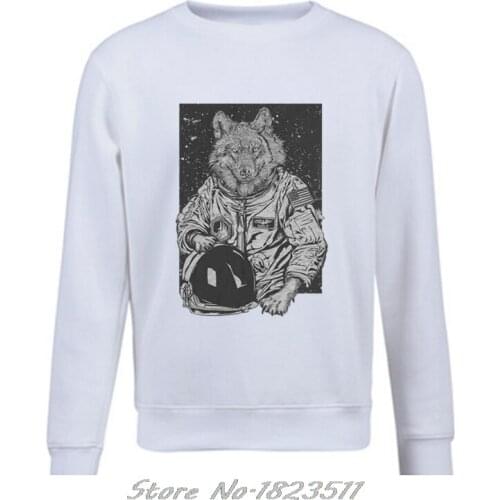 Fashion Autumn Winter New Brand Hoodie Lost Gods Wolf Astronaut Mens Graphic Sweatshirt Men Fleece pullover Casual Jacket Tops