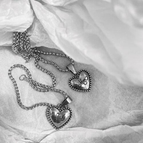 Fashion Simple Punk Lace love Necklace For Women Silver Color All-match Necklaces Female Jewelry Accessories Gifts