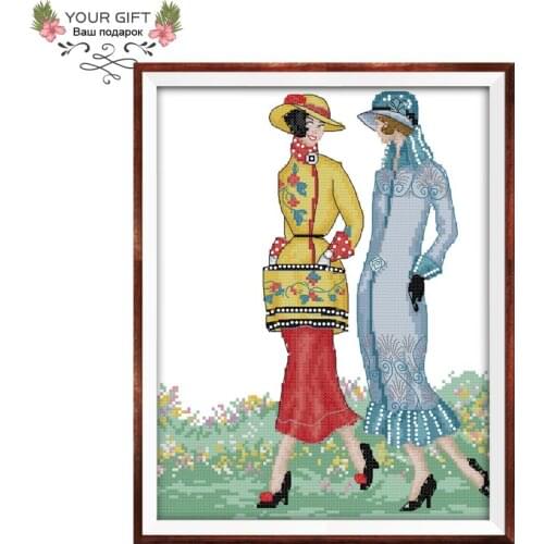 Joy Sunday RA158 14CT 11CT Counted and Stamped Home Decor My Fair Lady Needlework Needlepoint Embroidery DIY Cross Stitch kits