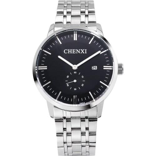 2018 New Fashion Waterproof men women dress watches stainless Steel Quartz Watch Lovers vintage Watches CHENXI wristwatches