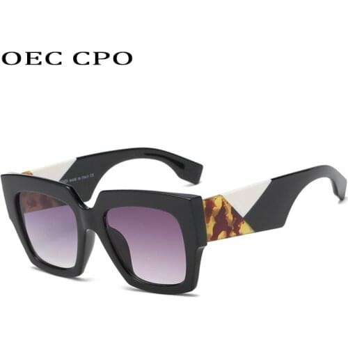 OEC CPO Vintage Italy Brand Square Sunglasses Women 2019 Gradient Sun Glasses Shades For Men Sunglass Ladies Retro Glasses O266