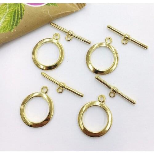 100 sets Original round simple OT buckle DIY jewelry tail buckle Smooth necklace wild buckle OT bracelet necklace button