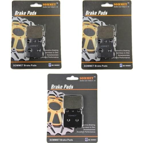 SOMMET Motorcycle Front + Rear Brake Pads Disks for Kawasaki KFX 400 (KSF 400 A) (03-06) KFX400 KSF400 LT84-84-137